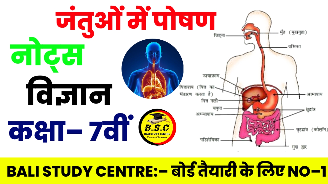 Bihar Board Class 7th Science Chapter 2 Solution जंतुओं में पोषण